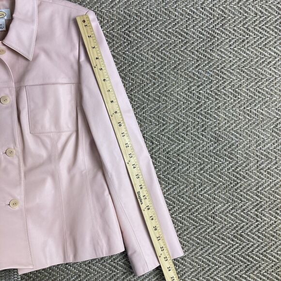 Talbots Light Pink Leather Jacket - Picture 11 of 11